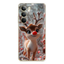 Яркий чехол для Realme C71 с Зимними Оленятами