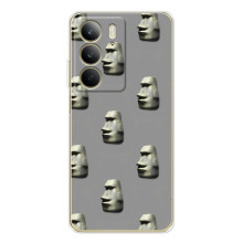 Бампер с принтом Мемы для Realme C73 5G (Каменное лицо)