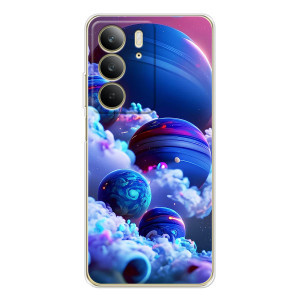 Чехлы КОСМОС для Realme C73 5G – Синие планеты
