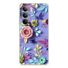 Чехлы с Цветами для Realme C73 5G (VPrint) (Цветочный дизайн)