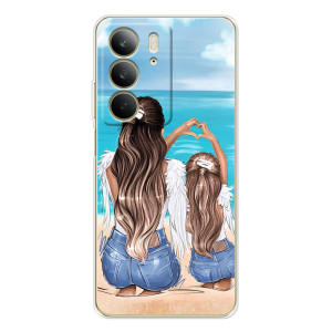 Чехол с печатью для Realme C73 5G - (Мама с ребенком) (AlphaPrint)