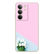 Чехлы с картинкой (Тюльпаны) на С73 4Джи – Белые тюльпаны