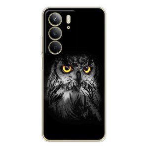 Чехлы с принтом СОВЫ для Realme C73 5G – Сова на чёрном