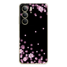 Чехол для С73 5G - с принтом (Дизайнерские) (AlphaPrint) (Цветочки маленькие)