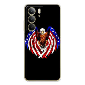 Чехол Флаг USA для Realme C73 5G – Крылья США