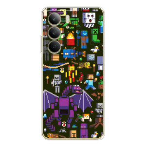 Чехол Майнкрафт на Realme C73 5G (AlphaPrint) Minecraft