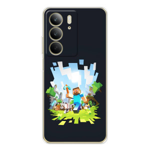 Чехол Майнкрафт на Realme C73 5G (AlphaPrint) Minecraft