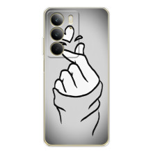 Чехол с принтом для Realme C73 5G (AlphaPrint - Знак сердечка) – Значок Love