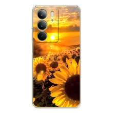 Чехол с Цветами для Realme C73 5G (поле подсолнухов)