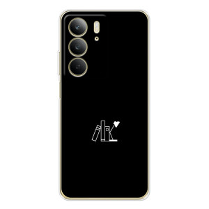Чехол с картинками на черном фоне для Realme C73 5G – Книжки