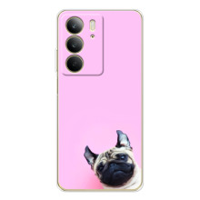 Бампер для Realme C73 5G с картинкой "Песики" (Собака на розовом)