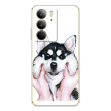Бампер для Realme C73 5G с картинкой "Песики" (Собака Хаски)