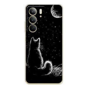 Чехол с принтом для Realme C73 5G (AlphaPrint) Модные коты