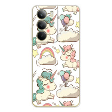Чехол для С73 5G - (Единорожки - Новинки) (AlphaPrint) – Единорожки
