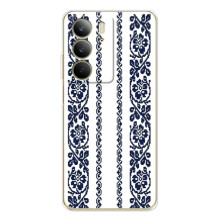 Силиконовый Чехол на Realme C73 5G с картинкой Вышиванки (Синяя вышиванка)