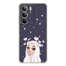 Чехол Стильные девушки на Realme C73 5G (Девушка и сердечки)