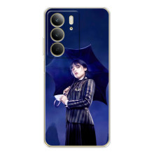 Чохли Венсдей на Realme C73 5G Уенсдей (AlphaPrint) – Венздей з парасолькою