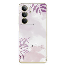 Чехол с цветочным принтом на С73 4G – Фиолетовые листья