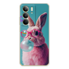 Чехол с принтом стильные животные для С73 4G – Кролик в очках
