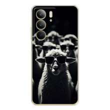 Чехол с принтом стильные животные для С73 4G – Овечка в очках