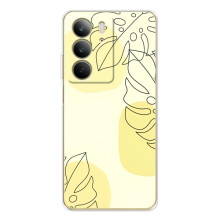 Силиконовый чехол с принтом в цветах на Realme C73 4G