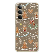 Новорічні, Святкові Чохли для Realme C73 5G - 2024 год (Новорічні пряники)