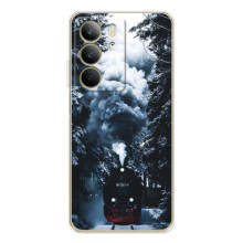 Новорічні, Святкові Чохли для Realme C73 5G - 2024 год (Зимовий потяг)