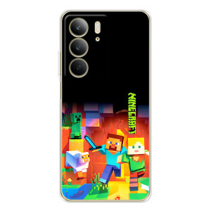 Чехлы для Realme C73 5G (Персонажи Майн Крафт) – Герой Майнкрафт