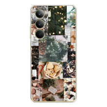 Різдвяні, Святкові Чохли для С73 5G (Різдвяний колаж)