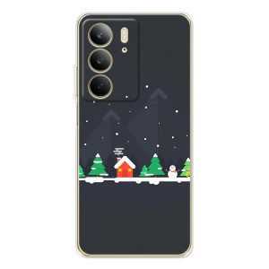 Силиконовый бампер на рождество для Realme C73 5G – Город зимний