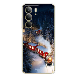 Силиконовый бампер на рождество для Realme C73 5G – Поезд