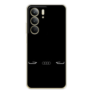 Силиконовый бампер с картинкой машины на Realme C73 5G (Силует Audi)