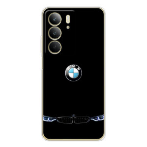 Силиконовый бампер с картинкой машины на Realme C73 5G (Черный BMW)