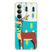 Силіконовий бампер з картинкою звірів для Realme C73 5G (Олень із шарфом)