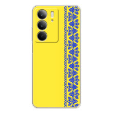 Силиконовый Чехол на Realme C73 5G – Вышиванка на желтом