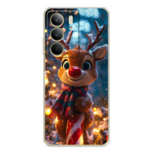 Яскравий чохол для Realme C73 4G з Зимові Оленята – Олень з шарфом