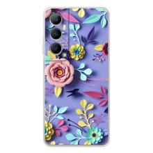 Чехлы с Цветами для Realme C75 (VPrint) (Цветочный дизайн)