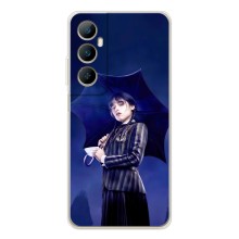 Чохол з картинкою Венсдей на Realme C75 – Венсдей з парасолькою