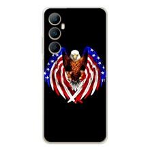 Чехол Флаг USA для Realme C75 – Крылья США
