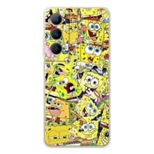 Чехол Губка Боб для Реалми С75 (Эмоции Спанч Боба)