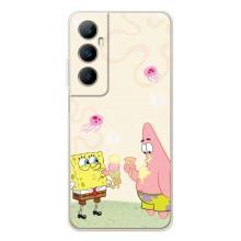 Чехол Губка Боб для Реалми С75 (Патрик и Боб)