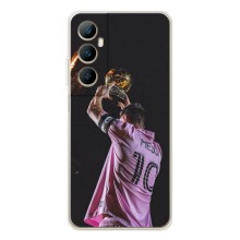 Чехол Месси футболист для Realme C75 – Месси с кубом