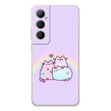 Чохол на Реалмі С75 з Котиками (VPrint) (Радужний котик)