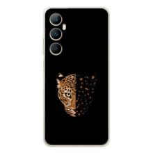 Чехол с леопардовым принтом на Realme C75 – Леопард на черном