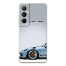 Чохол з авто Порше для Realme C75 – Блакитний Порше
