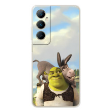 Чехол с мультфильмом Шрек на Realme C75 – Шрек и осел