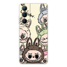 Чехол с Лабубу на Realme C75 – Коллаж Лабубу