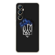 Чехол с украинским гербом на Realme C75 – Герб с цветком