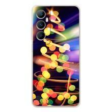 Новогодние Чехлы для Реалми С75 (VPrint) (Елка с гирлянд)