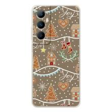 Новогодние, Праздничные Чехлы для Realme C75 - 2024 год (Новогодние пряники)